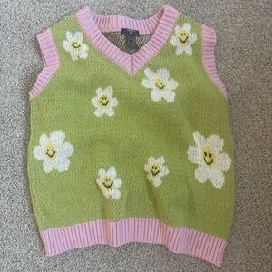 Forever 21 smiley sweater vest